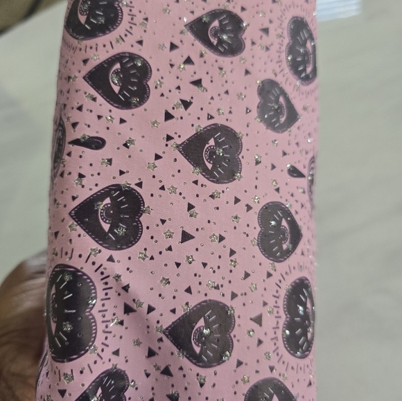 Imoshion Cosmetic Makeup Bag Canvas Signature Logo Zip Around Pink Barbie - Picture 10 of 11